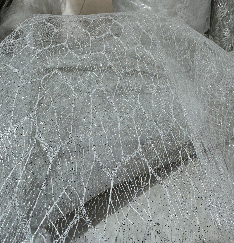 Crystal Mesh Fabric - Forma De Malha De Glitter De