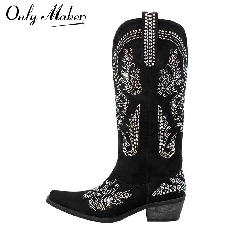 Sew On Rhinestone - Botas de cowboy ocidentais sortidas para