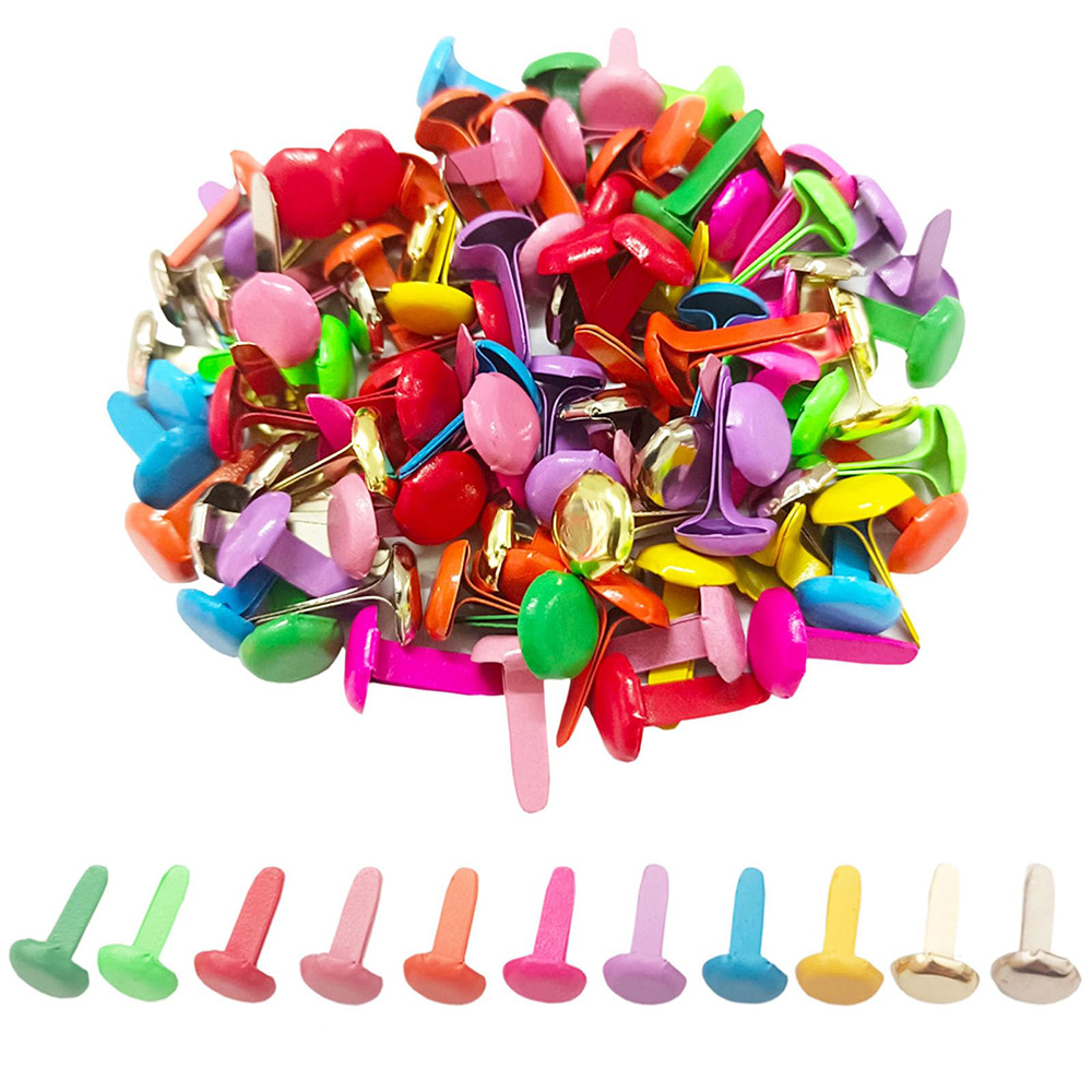 Embellishments For Scrapbooking - 100 pçs/saco mix padrão redondo metal