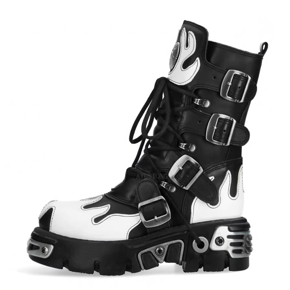Novas Botas de Motociclista e  - Guipure Lace Panel avaliação e preço