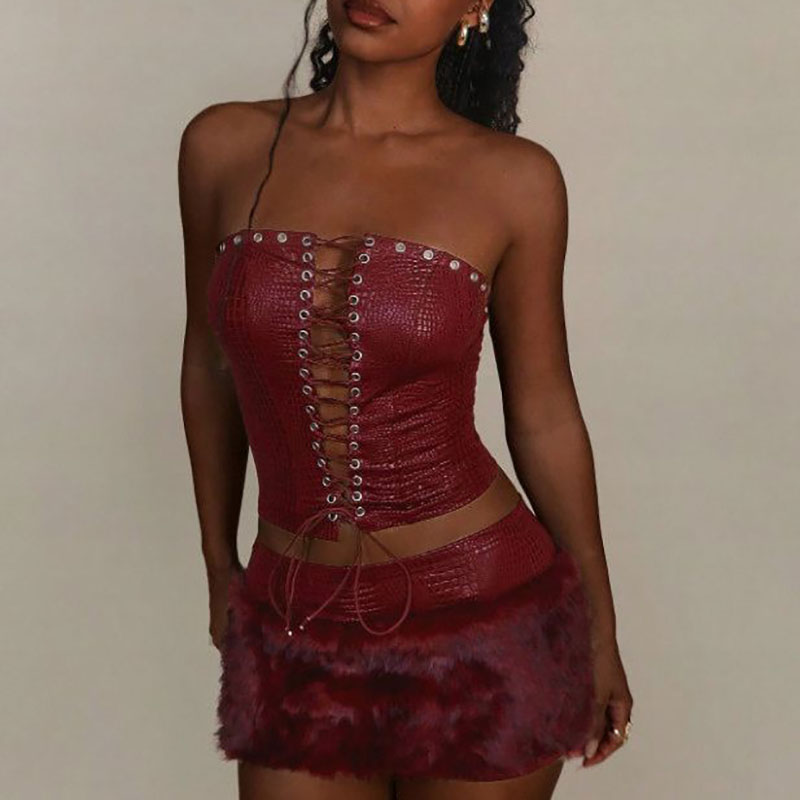 Conjunto de Duas Peças Sexy pa - Elastic Lace Trim avaliação e preço
