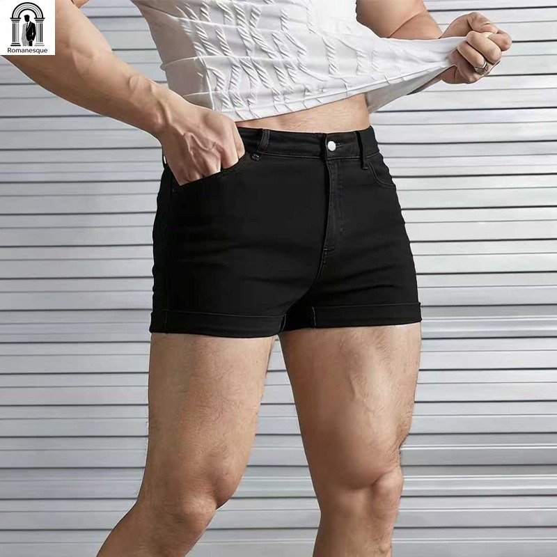 Shorts de Denim Branco Slim Fi - Embellish Knit avaliação e preço