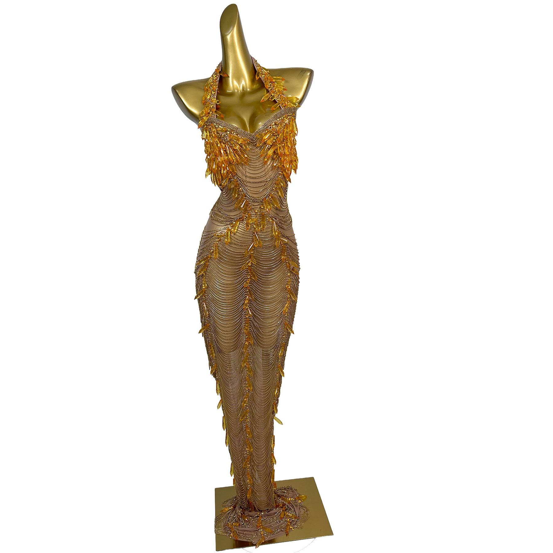 Vestido Maxi de Festa para Mul - Embellish Knit avaliação e preço