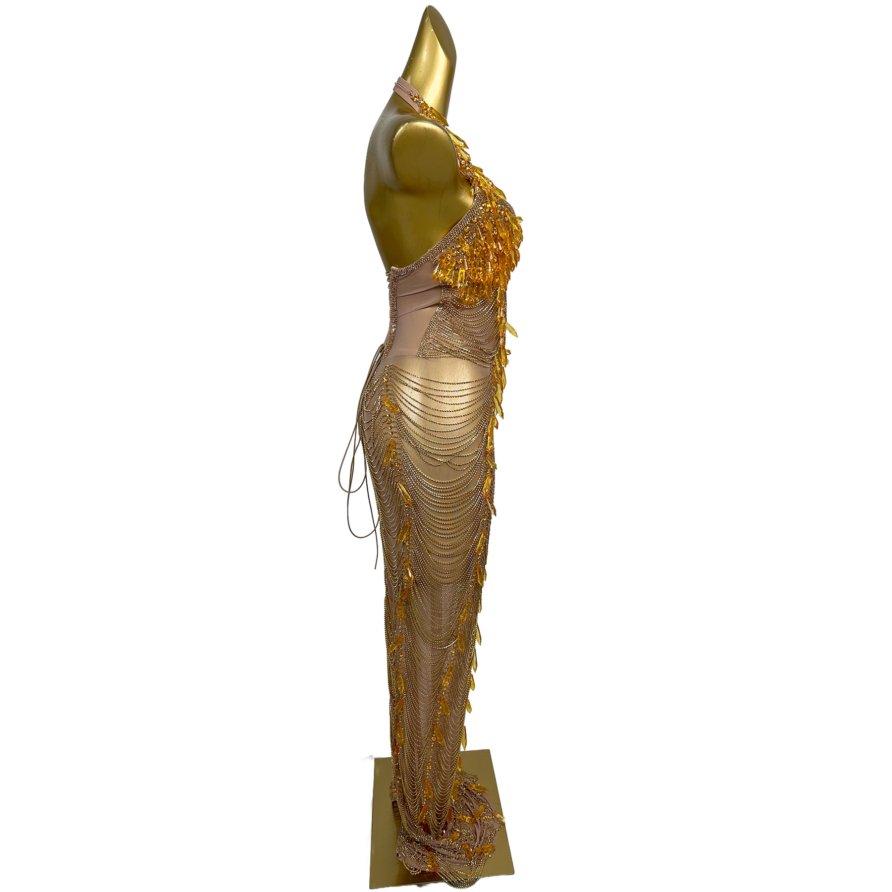 Vestido Maxi de Festa para Mul - Embellish Knit avaliação e preço
