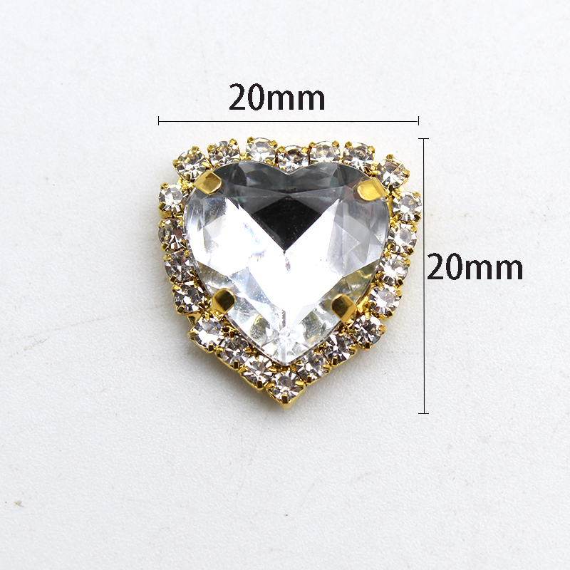20mm 10 pçs ouro fundo plano c - Sew On Rhinestone avaliação e preço