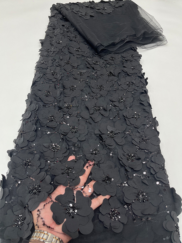 Tecido de Renda Branca com Bor - Crystal Mesh Fabric avaliação e preço