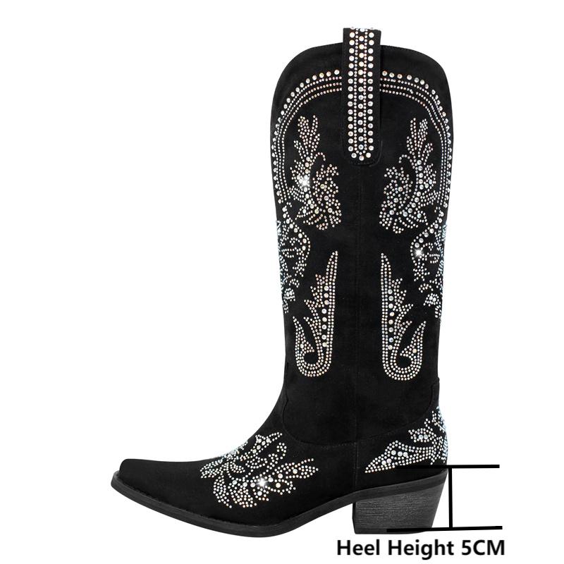 Botas de cowboy ocidentais sor - Sew On Rhinestone avaliação e preço