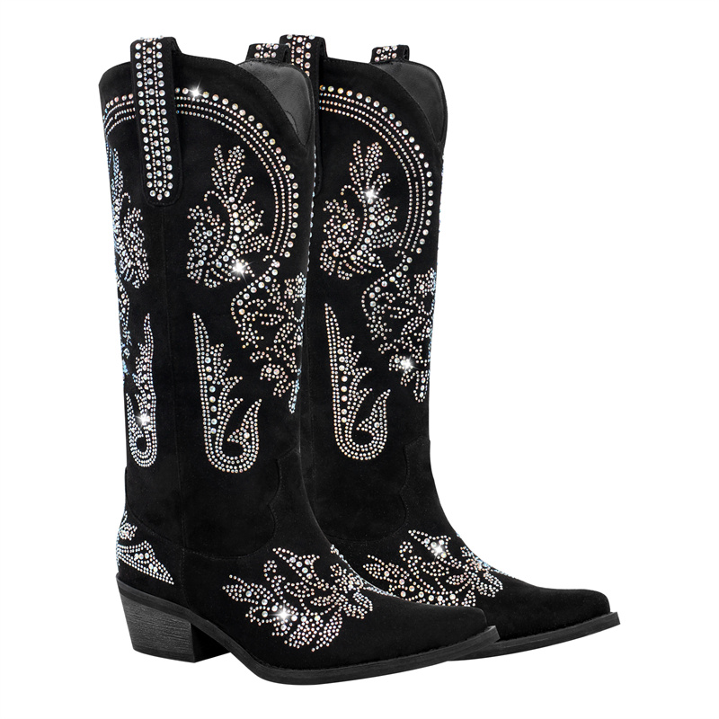 Botas de cowboy ocidentais sor - Sew On Rhinestone avaliação e preço