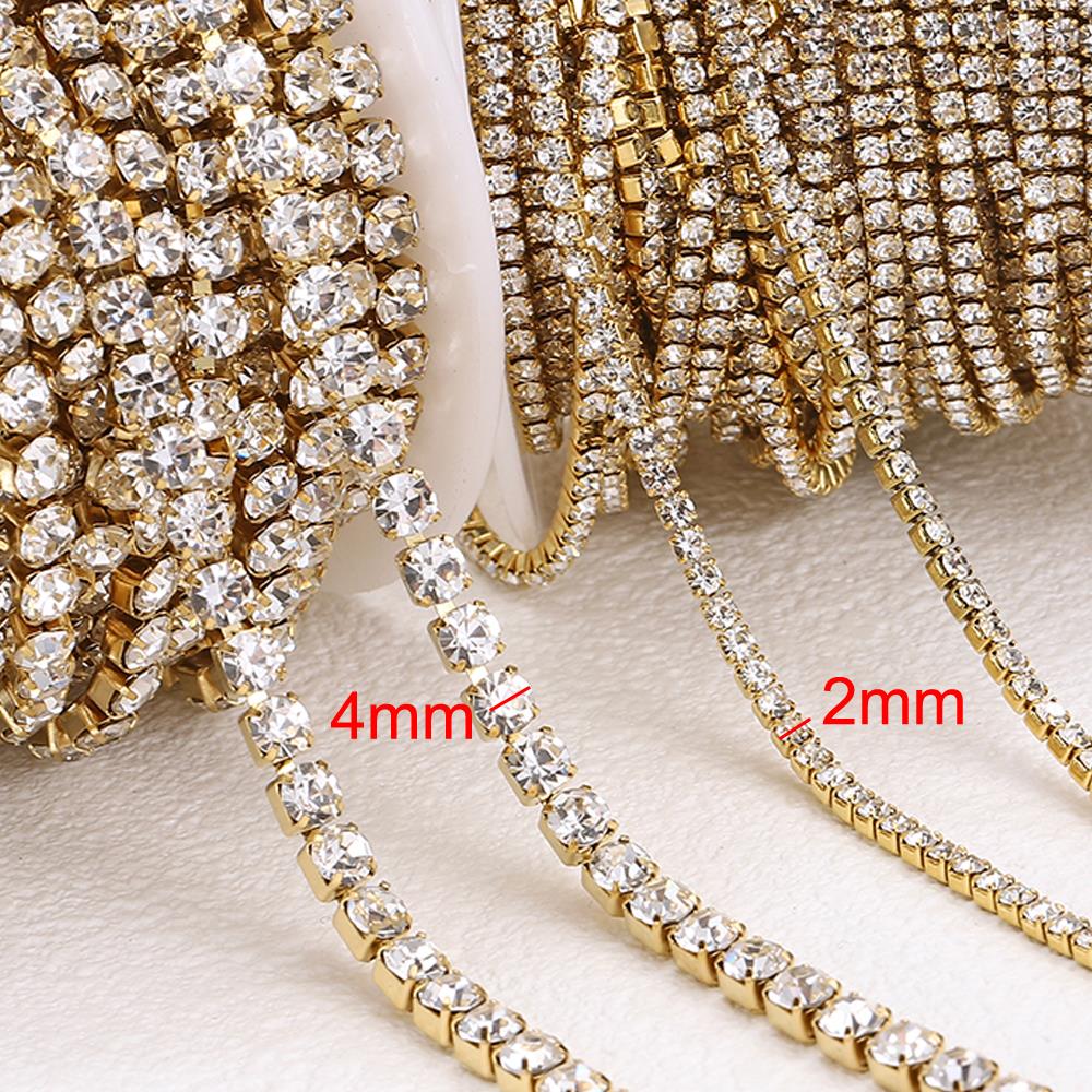 Não desbota 1 metro de aço ino - Sew On Rhinestone avaliação e preço