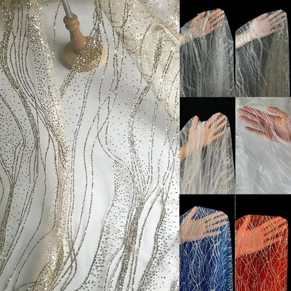 Tecido de Malha com Textura de - Crystal Mesh Fabric avaliação e preço