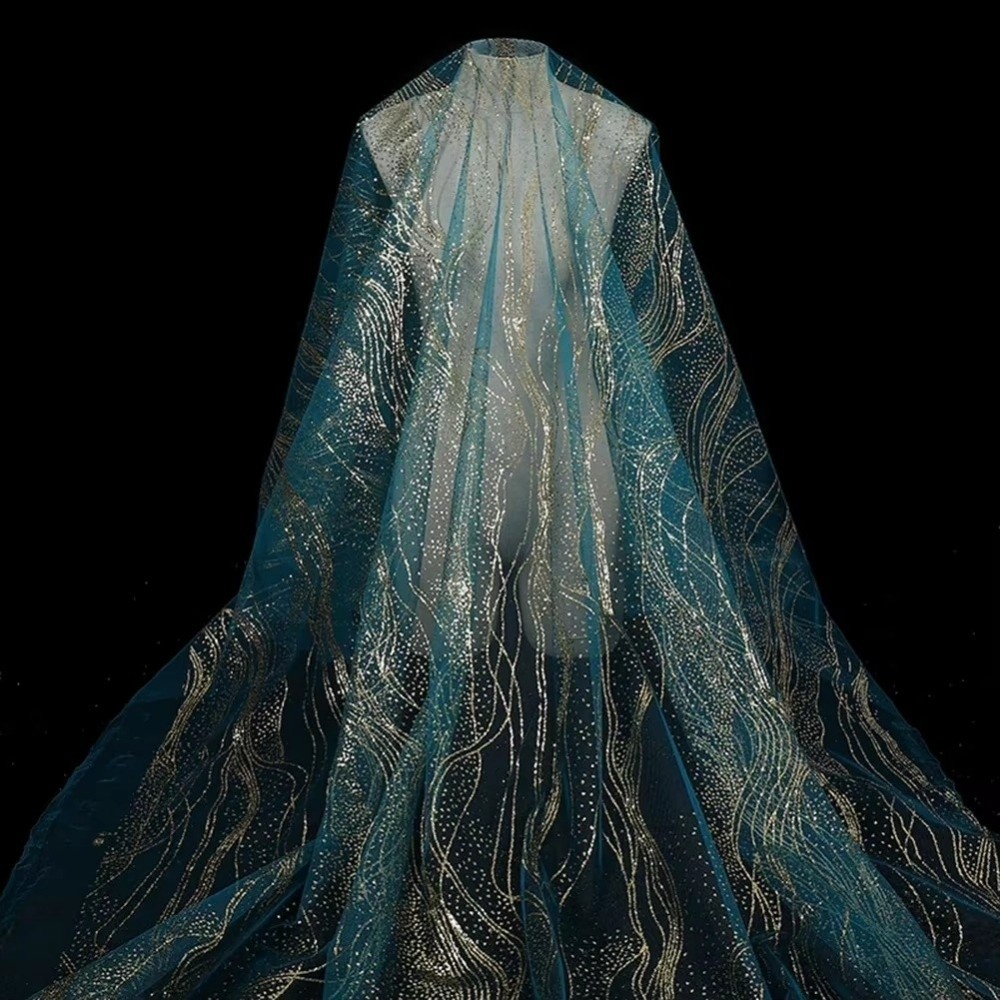 Tecido de Malha com Textura de - Crystal Mesh Fabric avaliação e preço